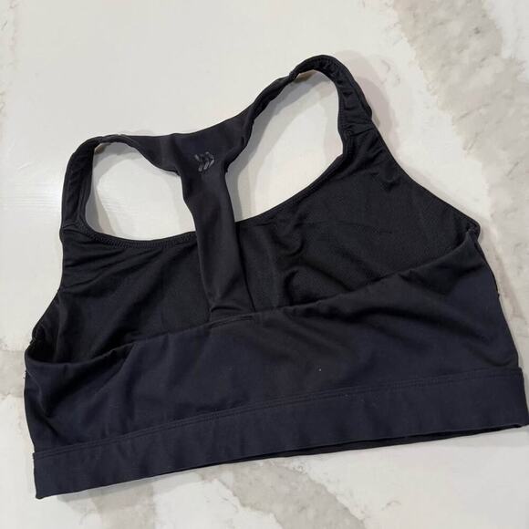 All In Motion Racerback Sports Bra Women's Medium Black Workout Running Training - Picture 4 of 7